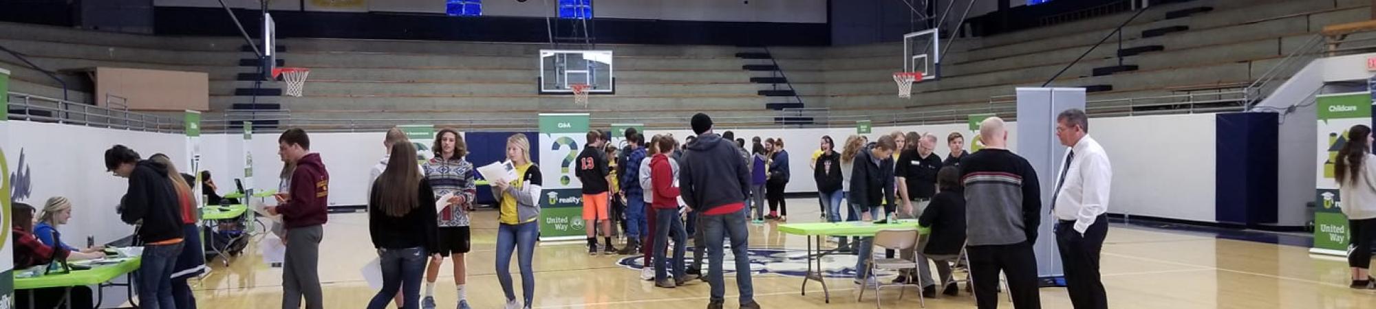 Photo of students participating in the RealityU event.